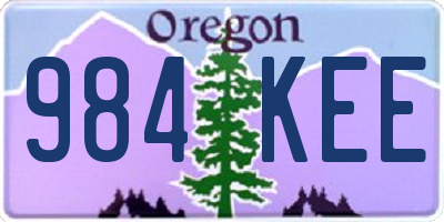 OR license plate 984KEE