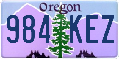 OR license plate 984KEZ