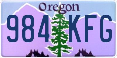 OR license plate 984KFG