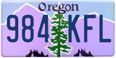 OR license plate 984KFL