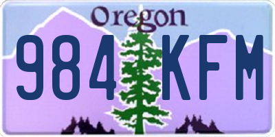 OR license plate 984KFM