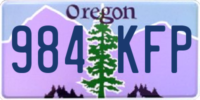 OR license plate 984KFP