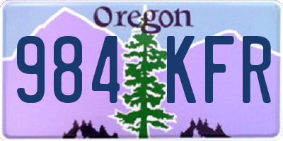 OR license plate 984KFR