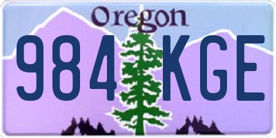 OR license plate 984KGE