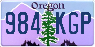 OR license plate 984KGP