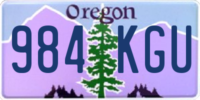 OR license plate 984KGU