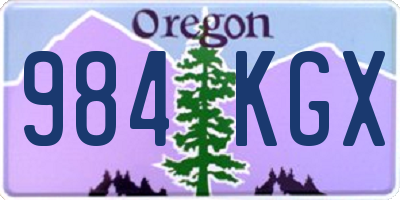 OR license plate 984KGX