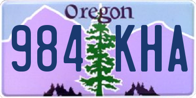 OR license plate 984KHA