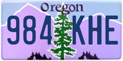 OR license plate 984KHE