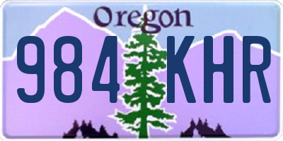 OR license plate 984KHR
