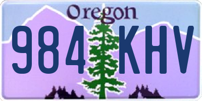 OR license plate 984KHV