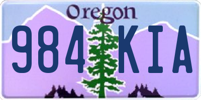 OR license plate 984KIA