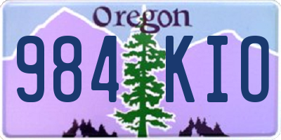 OR license plate 984KIO