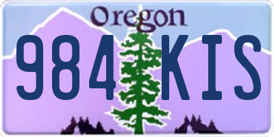 OR license plate 984KIS