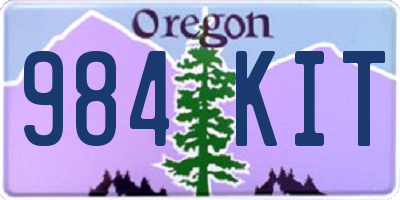 OR license plate 984KIT
