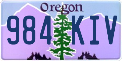 OR license plate 984KIV