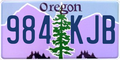 OR license plate 984KJB