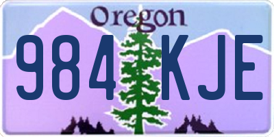 OR license plate 984KJE