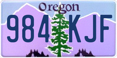 OR license plate 984KJF