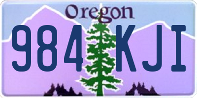 OR license plate 984KJI
