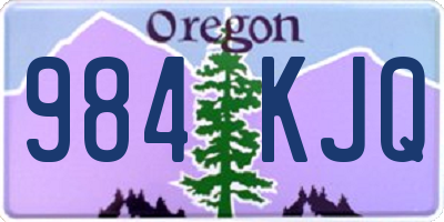OR license plate 984KJQ