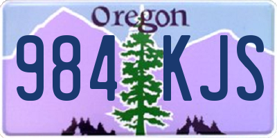 OR license plate 984KJS