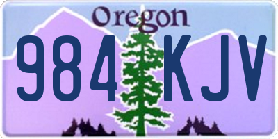 OR license plate 984KJV