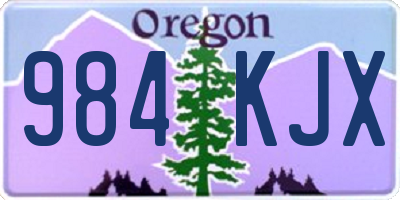 OR license plate 984KJX
