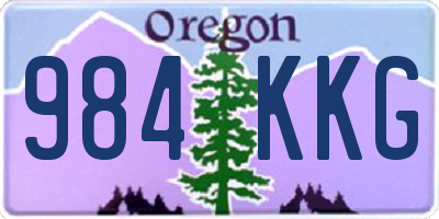 OR license plate 984KKG