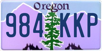 OR license plate 984KKP
