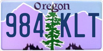OR license plate 984KLT