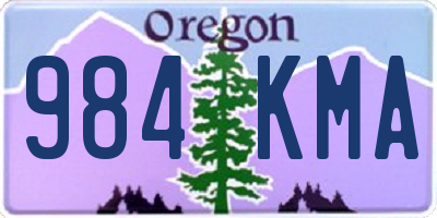 OR license plate 984KMA