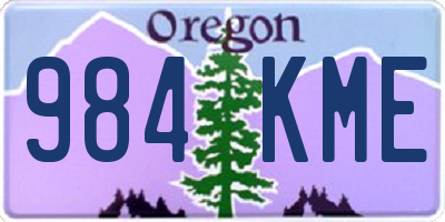 OR license plate 984KME