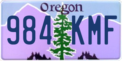 OR license plate 984KMF