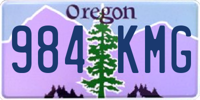 OR license plate 984KMG