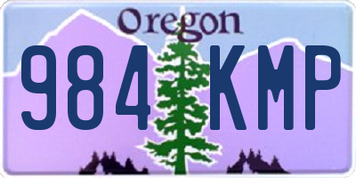 OR license plate 984KMP