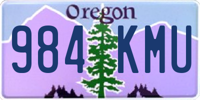 OR license plate 984KMU