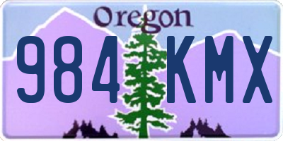 OR license plate 984KMX