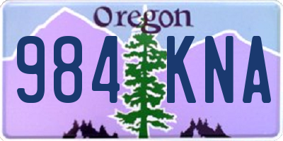 OR license plate 984KNA