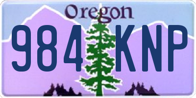 OR license plate 984KNP