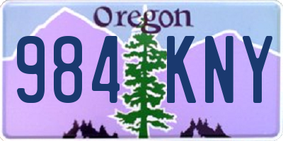 OR license plate 984KNY