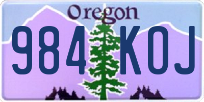 OR license plate 984KOJ