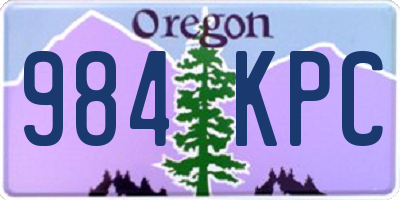 OR license plate 984KPC