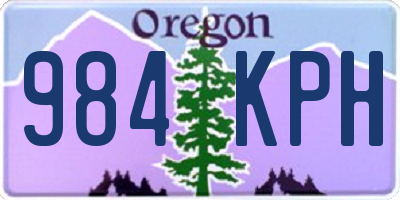 OR license plate 984KPH