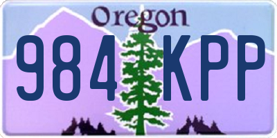 OR license plate 984KPP