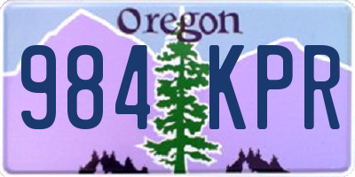 OR license plate 984KPR
