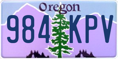 OR license plate 984KPV