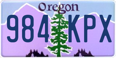 OR license plate 984KPX