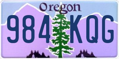 OR license plate 984KQG