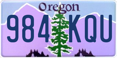 OR license plate 984KQU